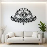 Lunar Phases Arc Metal Wall Art | Celestial Boho Wall Decor