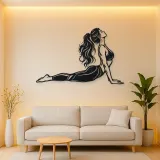 Cobra Pose Flow Metal Wall Art | Movement Silhouette Decor