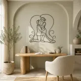 Proposal Kneel Pair Metal Wall Art | Romantic Couple Decor - lifestyle view 4
