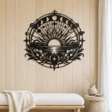 Sunrise Mandala Metal Wall Art | Spiritual Boho Metal Decor - lifestyle view 5