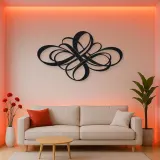Modern Ribbon Knot Metal Wall Art | Modern Abstract Metal Decor