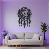 Dreamcatcher Moon Metal Wall Art | Spiritual Boho Metal Decor