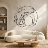 Bridge Pose Arc Metal Wall Art | Yoga and Meditation Wall Decor - lifestyle view 3