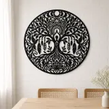 Tree Mandala Fusion Metal Wall Art | Botanical Metal Wall Decor - lifestyle view 4