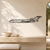 727 Airplane Silhouette Metal Wall Art, Metal Aircraft Silhouette, Aviation Wall Decor, Aviator Decor - lifestyle view 3