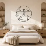 Warrior Two Horizon Metal Wall Art | Yoga and Meditation Wall Decor - lifestyle view 2