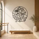 Insegna in Metallo Country Line Dance | Decorazione Murale Coppia Danza
