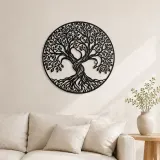 Arte mural de metal Two Trees Embrace | Decoración mural botánica de metal