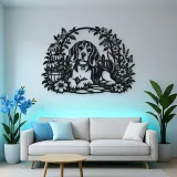Beagle Garden Metal Wall Art | Pet Lover Silhouette Decor