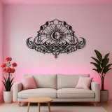 Lunar Phases Arc Metal Wall Art | Celestial Boho Wall Decor