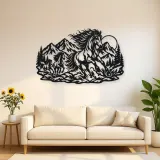Wild Mustang Mountains Metal Wall Art | Equestrian Wall Decor
