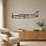 PA-32R-301T Airplane Silhouette Metal Wall Art, Metal Aircraft Silhouette, Aviation Wall Decor, Aviator Decor - lifestyle view 5