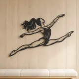 Gymnastics Split Leap Metal Wall Art | Movement Silhouette Decor - lifestyle view 5