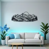 Endless Mountain Horizon Metal Wall Art | Nature Silhouette Decor