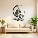 Moon Salutation Metal Wall Art | Movement Silhouette Decor