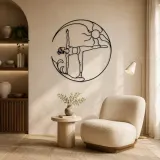 Half Moon Balance Metal Wall Art | Yoga and Meditation Wall Decor - lifestyle view 5