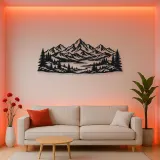 Snowcap Serenity Metal Wall Art | Modern Abstract Metal Decor