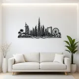 Dubai Skyline Arc Metal Wall Art | Travel and City Wall Decor