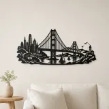 Art mural en métal San Francisco Bridge | Décoration voyage et ville