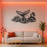 Whale Tail Ocean Metal Wall Art | Coastal and Nautical Wall Decor