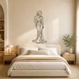 Draped Fabric Woman Metal Wall Art | Fashion Figure Wall Decor - lifestyle view 2