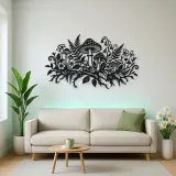 Mushroom Woodland Garden Metal Wall Art | Botanical Metal Wall Decor