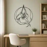 Aerial Silk Dancer Metal Wall Art | Aerial Dance Wall Decor - lifestyle view 4