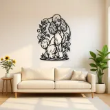 Poodle Elegant Pose Metal Wall Art | Pet Lover Silhouette Decor