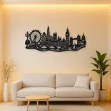 London Skyline Flow Metal Wall Art | Travel and City Wall Decor