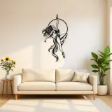 Aerial Hoop Muse Metal Wall Art | Movement Silhouette Decor