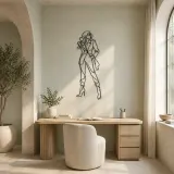 Fashion Boots Pose Metal Wall Art | Fashion Figure Wall Decor - lifestyle view 4