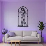 Woman in Arch Metal Wall Art | Minimalist Woman Line Art