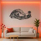 Surfer on the Curl Metal Wall Art | Coastal and Nautical Wall Decor