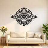 Cosmic Eye Symbol Metal Wall Art | Spiritual Boho Metal Decor