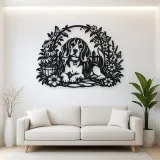 Beagle Garden Metal Wall Art | Pet Lover Silhouette Decor