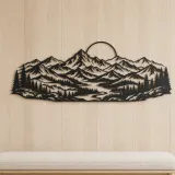 Endless Mountain Horizon Metal Wall Art | Nature Silhouette Decor - lifestyle view 5