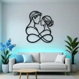 Intertwined Profiles Metal Wall Art | Romantic Couple Decor
