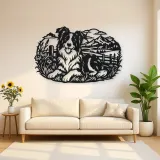 Border Collie Field Metal Wall Art | Pet Lover Silhouette Decor