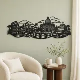 Rome Skyline Flow Metal Wall Art | Travel and City Wall Decor - lifestyle view 2