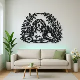 Beagle Garden Metal Wall Art | Pet Lover Silhouette Decor