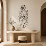 Fashion Editorial Profile Metal Wall Art | Fashion Figure Wall Decor - lifestyle view 3