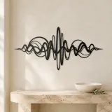 Continuous Sound Wave Metal Wall Art | Music Room Wall Decor - lifestyle view 3