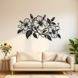 Hibiscus Flow Metal Wall Art | Botanical Metal Wall Decor