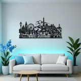 Bicycle City Ride Metal Wall Art | Travel and City Wall Decor
