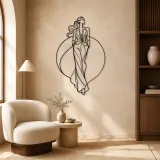 Sleek Ponytail Model Metal Wall Art | Fashion Figure Wall Decor - lifestyle view 5