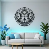 Twin Crescent Balance Metal Wall Art | Modern Abstract Metal Decor