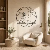 Pigeon Pose Release Metal Wall Art | Yoga and Meditation Wall Decor - lifestyle view 5