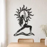 Sun Salutation Metal Wall Art | Movement Silhouette Decor - lifestyle view 4