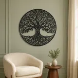 Classic Tree of Life Metal Wall Art | Botanical Metal Wall Decor - lifestyle view 2