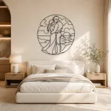 Sunset Hug Couple Metal Wall Art | Romantic Couple Decor - lifestyle view 2